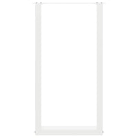 vidaXL Gambe per tavolo da bar a forma di U 2 pz bianche 50x(90-91) cm in acciaio