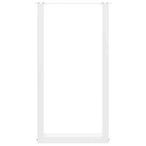 vidaXL Gambe per tavolo da bar a forma di U 2 pz bianche 50x(90-91) cm in acciaio