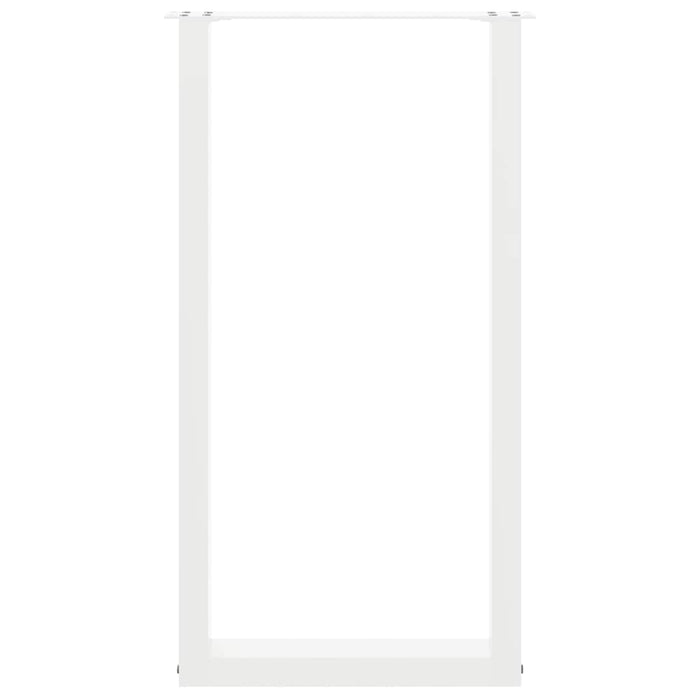 vidaXL Gambe per tavolo da bar a forma di U 2 pz bianche 50x(90-91) cm in acciaio