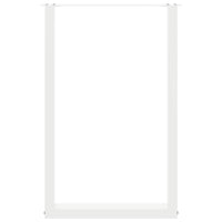 vidaXL Gambe per tavolo da bar a forma di U 2 pz bianche 60x(90-91) cm in acciaio