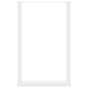 vidaXL Gambe per tavolo da bar a forma di U 2 pz bianche 60x(90-91) cm in acciaio