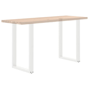 vidaXL Gambe per tavolo da bar a forma di U 2 pz bianche 60x(90-91) cm in acciaio