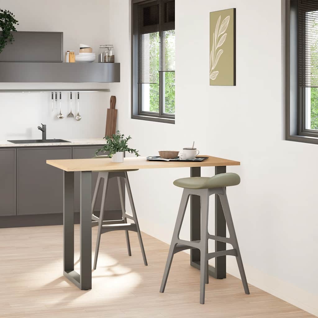 Gambe per tavolo da bar a forma di U 2 pz Antracite 60x(90-91) cm Acciaio 4013226