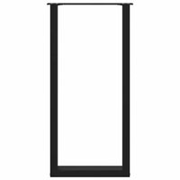 Gambe per tavolo da bar a forma di U 2 pz nere 40x(100-101) cm in acciaio 4013228