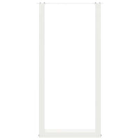 vidaXL Gambe per tavolo da bar a forma di U 2 pz bianche 40x(100-101) cm in acciaio
