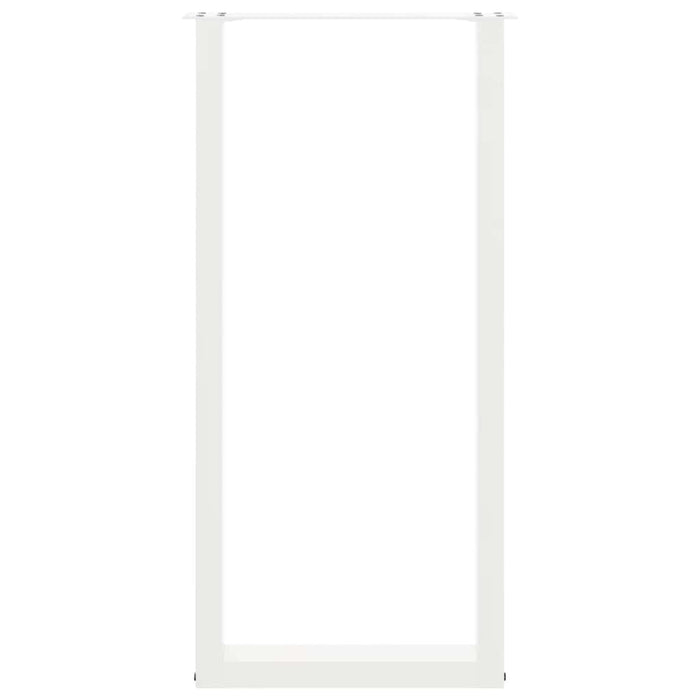 vidaXL Gambe per tavolo da bar a forma di U 2 pz bianche 40x(100-101) cm in acciaio