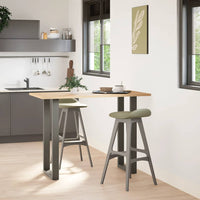 Gambe per tavolo da bar a forma di U 2 pz Antracite 40x(100-101) cm Acciaio 4013230