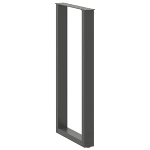 Gambe per tavolo da bar a forma di U 2 pz Antracite 40x(100-101) cm Acciaio 4013230