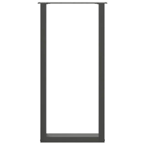 Gambe per tavolo da bar a forma di U 2 pz Antracite 40x(100-101) cm Acciaio 4013230