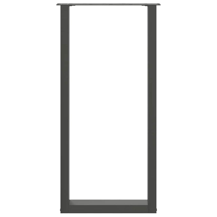 Gambe per tavolo da bar a forma di U 2 pz Antracite 40x(100-101) cm Acciaio 4013230