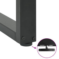 Gambe per tavolo da bar a forma di U 2 pz Antracite 40x(100-101) cm Acciaio 4013230