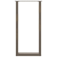 vidaXL Gambe per tavolo da bar a forma di U 2 pz in acciaio naturale 40x(100-101) cm