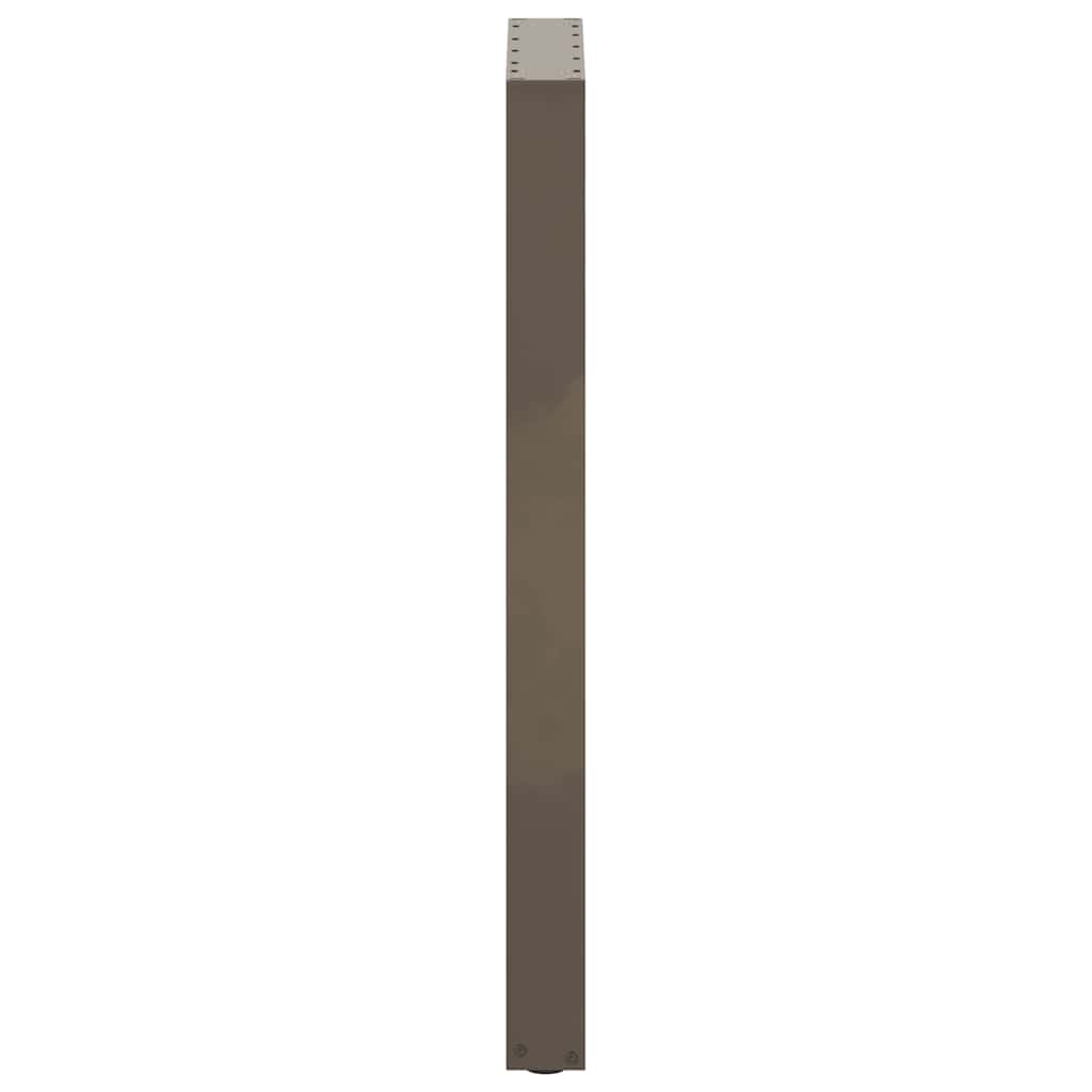 Gambe per tavolo da bar a forma di U 2 pz in acciaio naturale 40x(100-101) cm 4013231