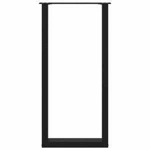 vidaXL Gambe per tavolo da bar a forma di U 2 pz nere 50x(100-101) cm in acciaio