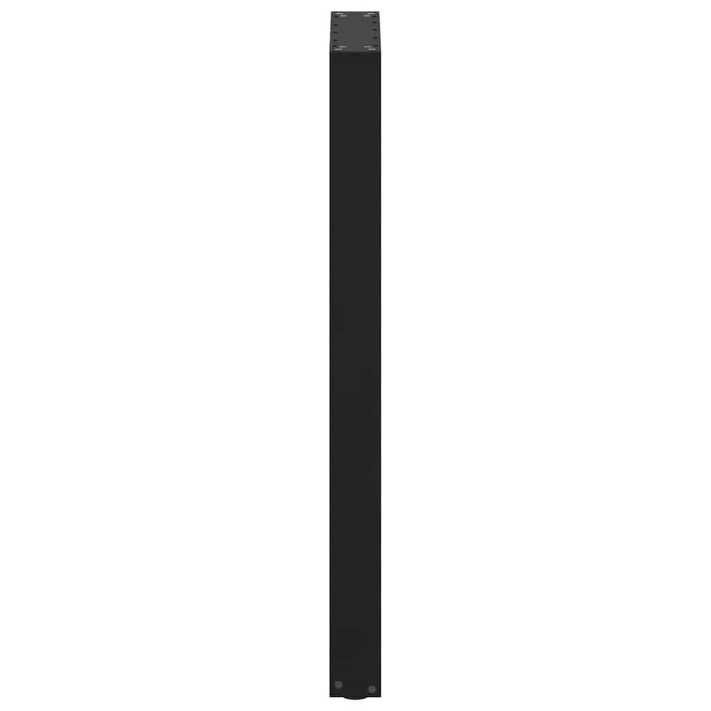 Gambe Tavolino da Caffè a U 2 pz Nero 50x(100-101)cm in Acciaio 4013232