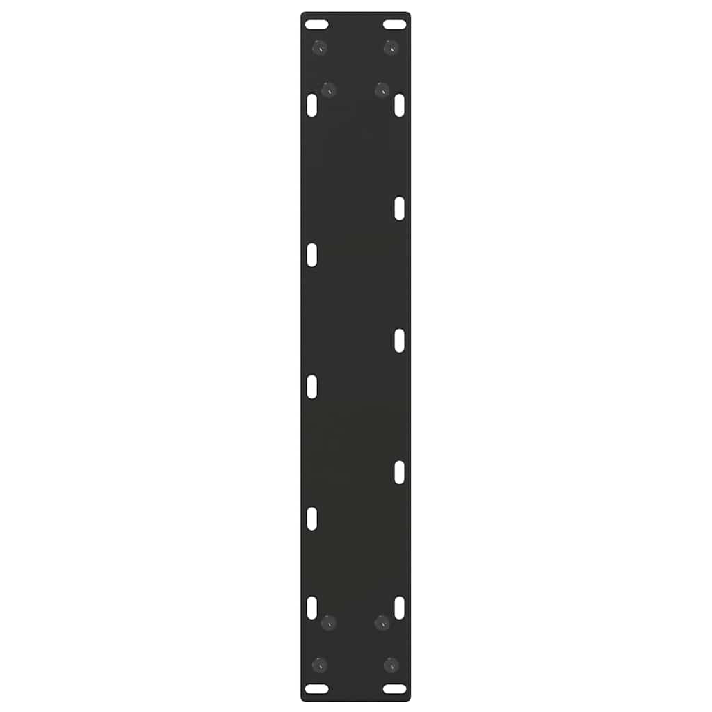 Gambe Tavolino da Caffè a U 2 pz Nero 50x(100-101)cm in Acciaio 4013232