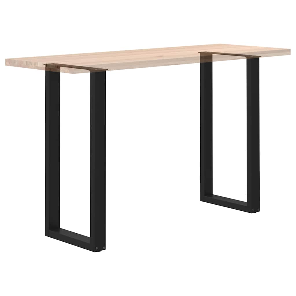 Gambe Tavolino da Caffè a U 2 pz Nero 50x(100-101)cm in Acciaio 4013232