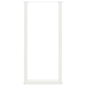 vidaXL Gambe per tavolo da bar a forma di U 2 pz bianche 50x(100-101) cm in acciaio