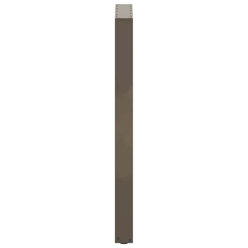 Gambe per tavolo da bar a forma di U 2 pz in acciaio naturale 50x(100-101) cm 4013235