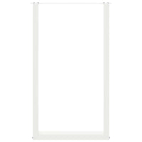 vidaXL Gambe per tavolo da bar a forma di U 2 pz bianche 60x(100-101) cm in acciaio
