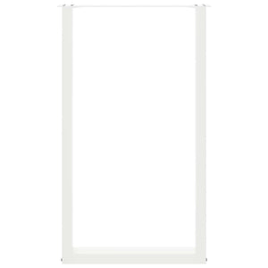 vidaXL Gambe per tavolo da bar a forma di U 2 pz bianche 60x(100-101) cm in acciaio