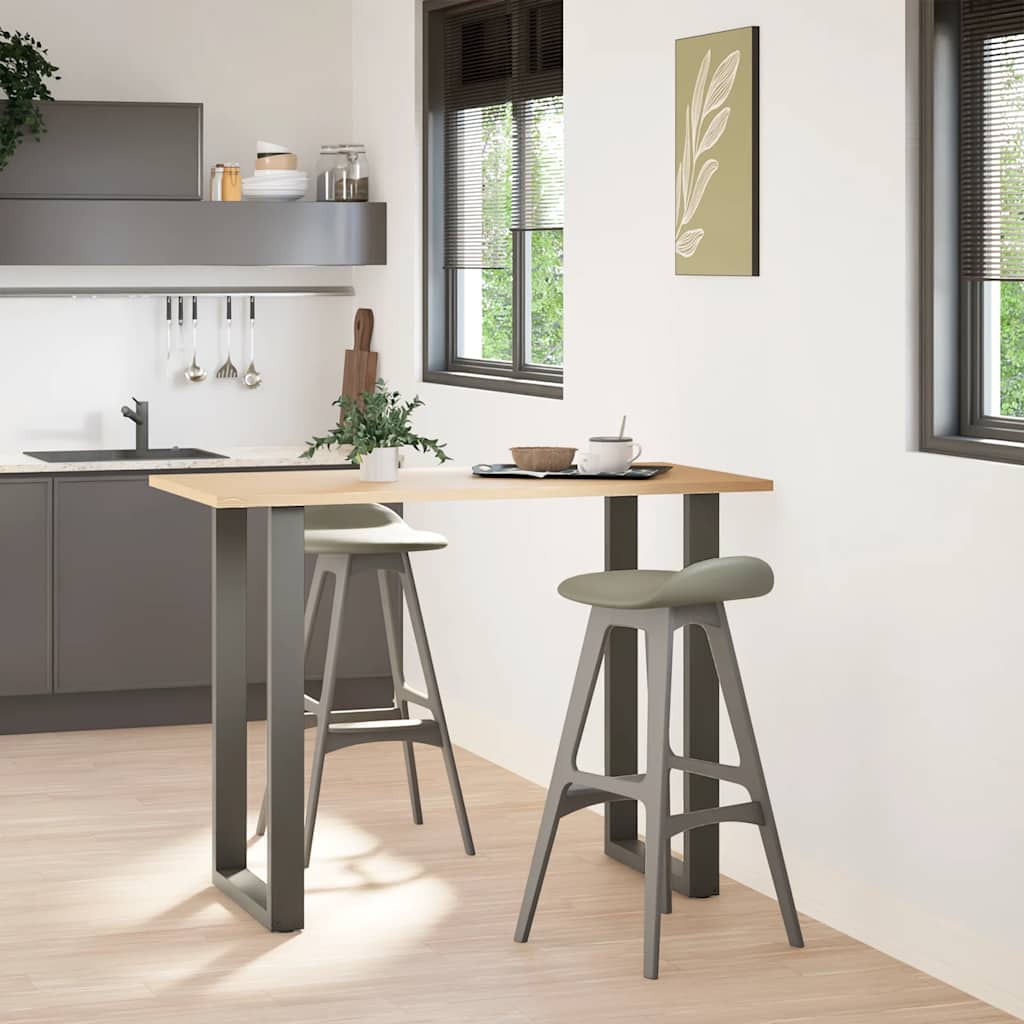 Gambe per tavolo da bar a forma di U 2 pz Antracite 60x(100-101) cm Acciaio 4013238