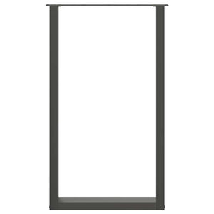 Gambe per tavolo da bar a forma di U 2 pz Antracite 60x(100-101) cm Acciaio 4013238