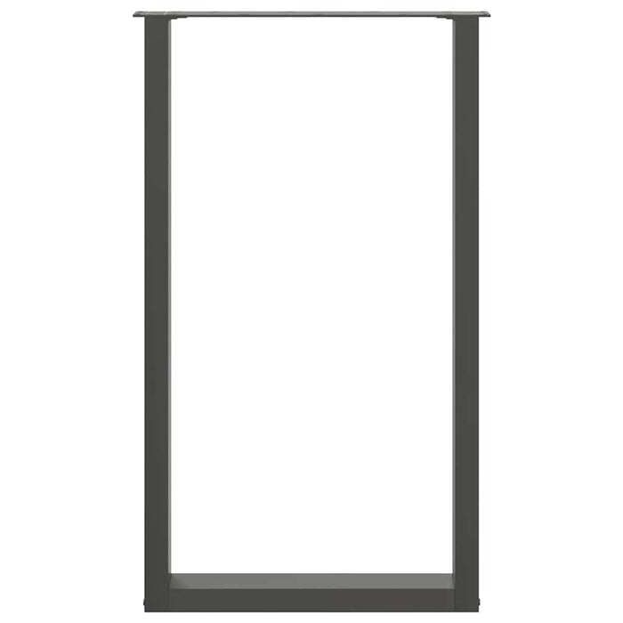 Gambe per tavolo da bar a forma di U 2 pz Antracite 60x(100-101) cm Acciaio 4013238