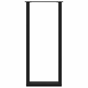 Gambe per tavolo da bar a forma di U 2 pz nere 40x(110-111) cm in acciaio 4013240