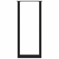 vidaXL Gambe per tavolo da bar a forma di U 2 pz nere 40x(110-111) cm in acciaio