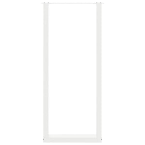 vidaXL Gambe per tavolo da bar a forma di U 2 pz bianche 40x(110-111) cm in acciaio