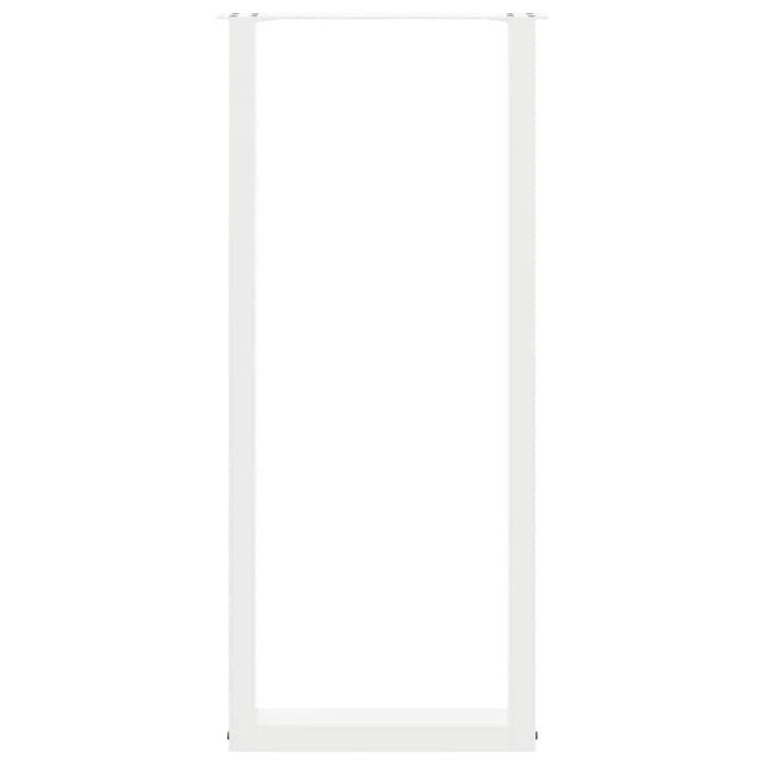 vidaXL Gambe per tavolo da bar a forma di U 2 pz bianche 40x(110-111) cm in acciaio