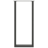 Gambe per tavolo da bar a forma di U 2 pz Antracite 40x(110-111) cm Acciaio 4013242