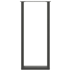 Gambe per tavolo da bar a forma di U 2 pz Antracite 40x(110-111) cm Acciaio 4013242