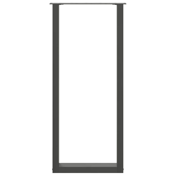 Gambe per tavolo da bar a forma di U 2 pz Antracite 40x(110-111) cm Acciaio 4013242