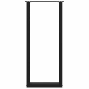 Gambe per tavolo da bar a forma di U 2 pz nere 50x(110-111) cm in acciaio 4013244