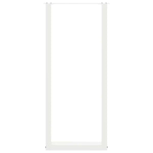 Gambe per tavolo da bar a forma di U 2 pz bianche 50x(110-111) cm in acciaio 4013245