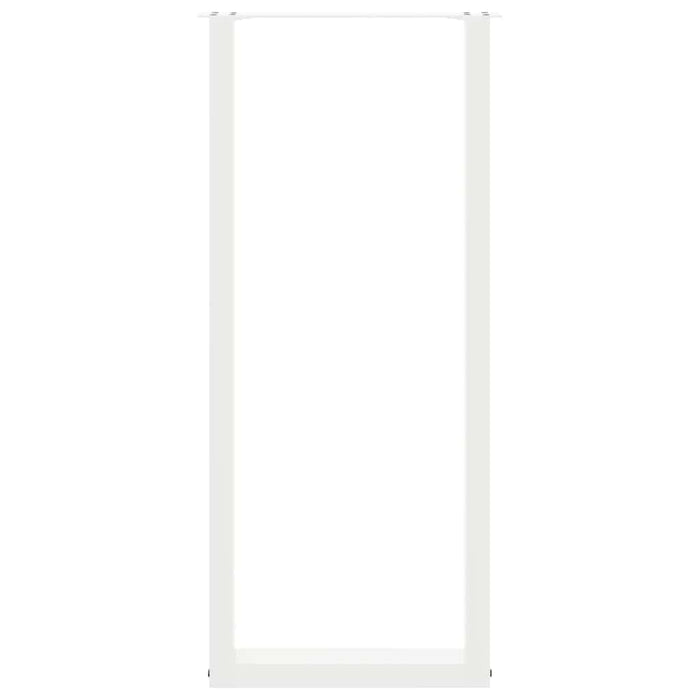 Gambe per tavolo da bar a forma di U 2 pz bianche 50x(110-111) cm in acciaio 4013245