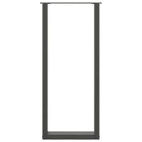 Gambe per tavolo da bar a forma di U 2 pz Antracite 50x(110-111) cm Acciaio 4013246