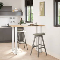 vidaXL Gambe per tavolo da bar a forma di U 2 pz bianche 60x(110-111) cm in acciaio