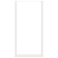 vidaXL Gambe per tavolo da bar a forma di U 2 pz bianche 60x(110-111) cm in acciaio