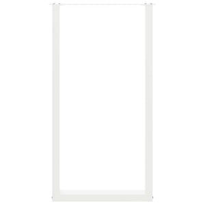 vidaXL Gambe per tavolo da bar a forma di U 2 pz bianche 60x(110-111) cm in acciaio