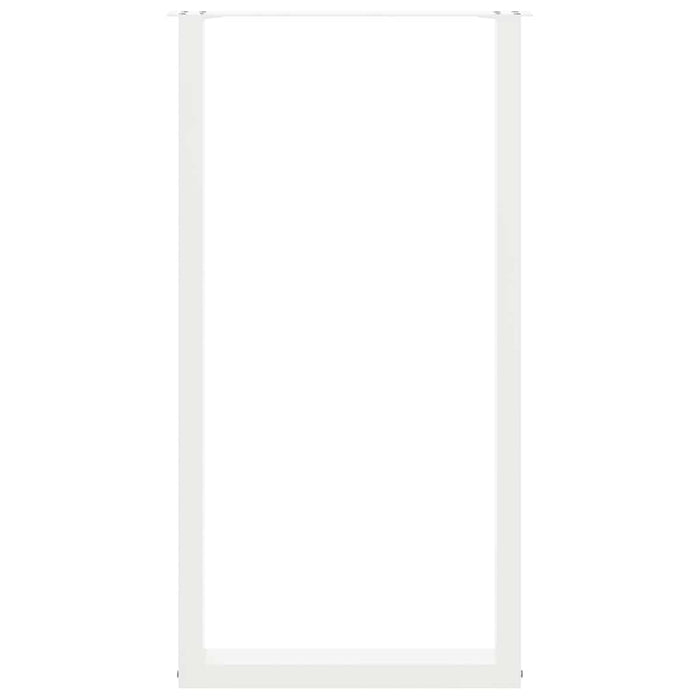vidaXL Gambe per tavolo da bar a forma di U 2 pz bianche 60x(110-111) cm in acciaio