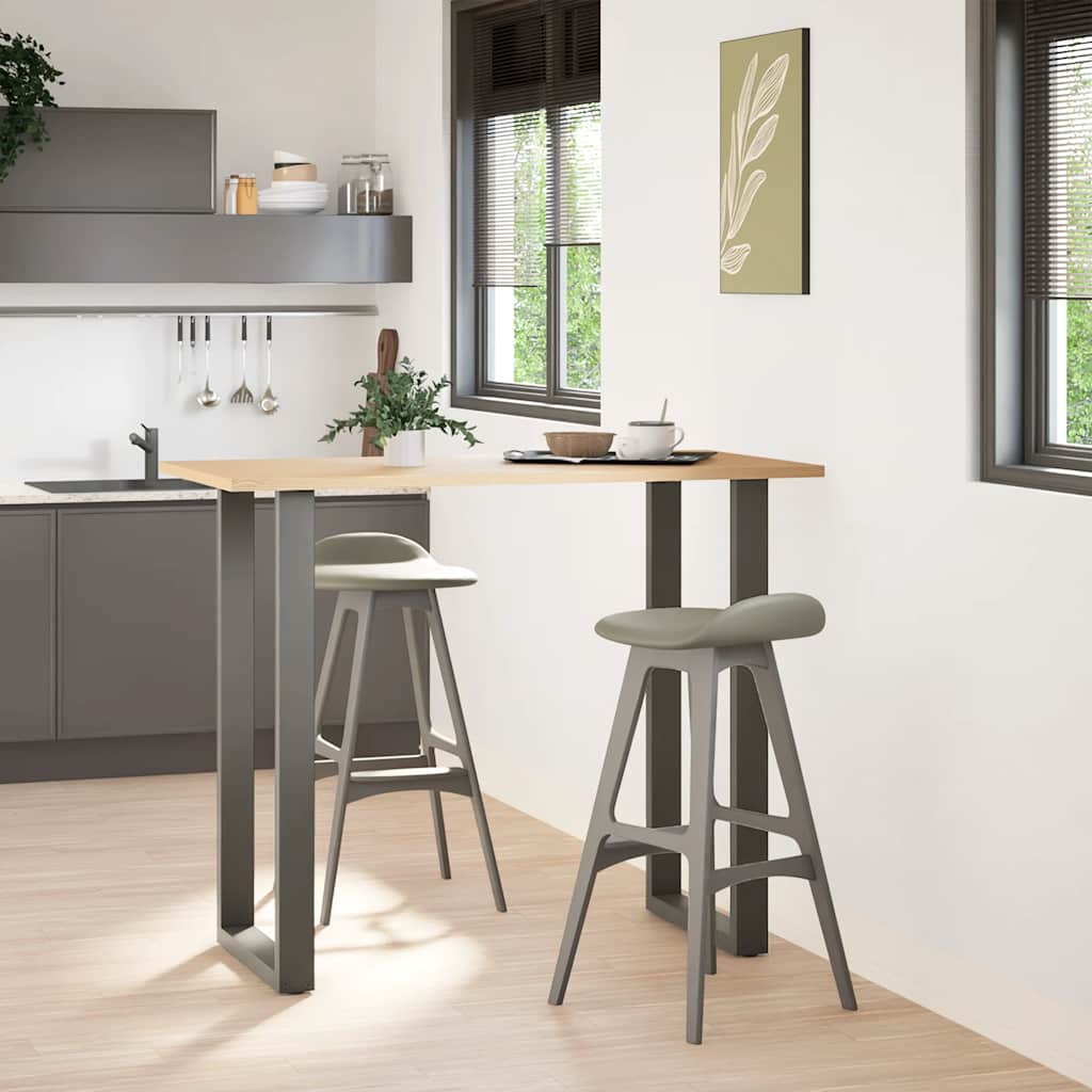 Gambe per tavolo da bar a forma di U 2 pz Antracite 60x(110-111) cm Acciaio 4013250