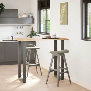 Gambe per tavolo da bar a forma di U 2 pz Antracite 60x(110-111) cm Acciaio 4013250