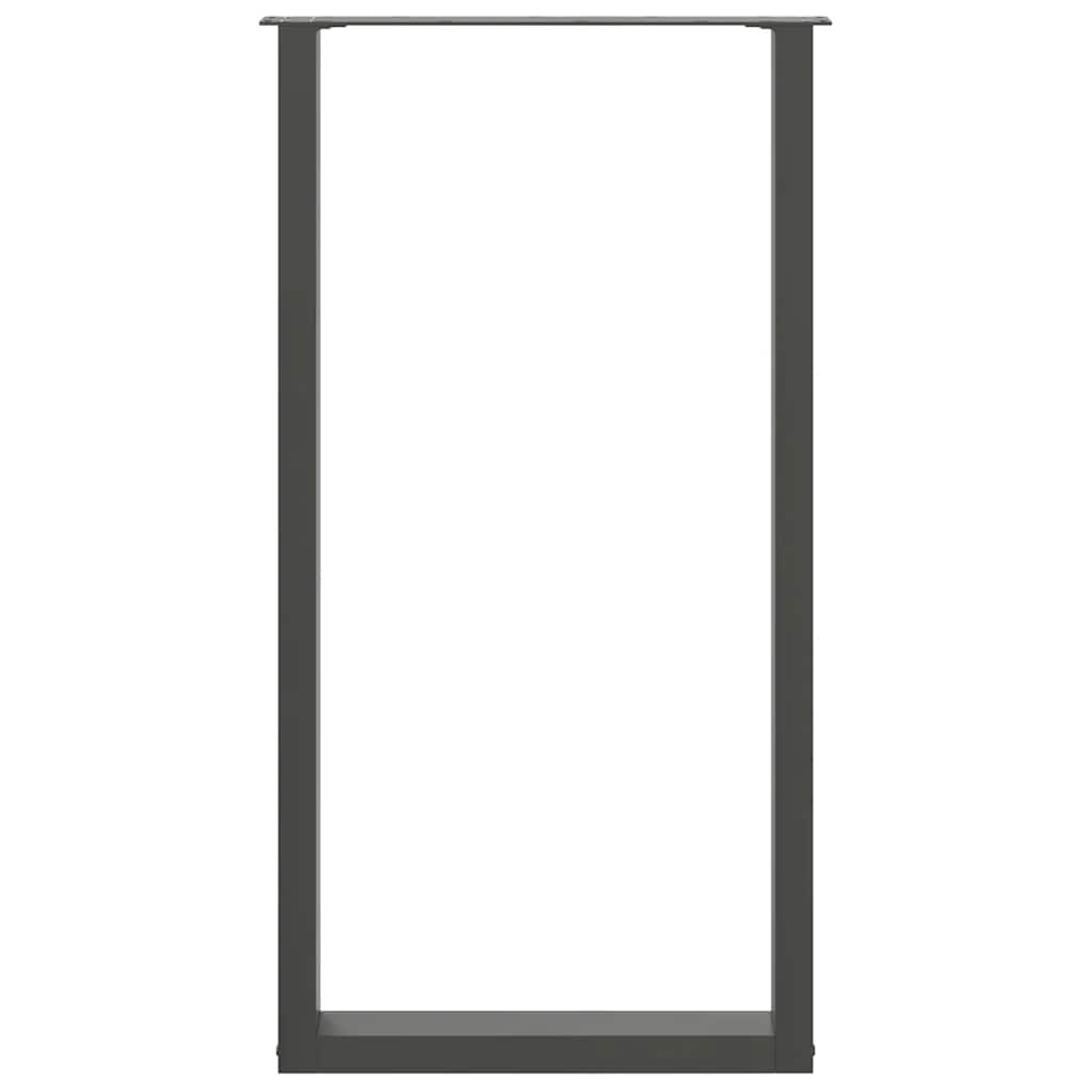 Gambe per tavolo da bar a forma di U 2 pz Antracite 60x(110-111) cm Acciaio 4013250