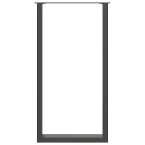 Gambe per tavolo da bar a forma di U 2 pz Antracite 60x(110-111) cm Acciaio 4013250