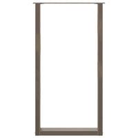 Gambe per tavolo da bar a forma di U 2 pz in acciaio naturale 60x(110-111) cm 4013251