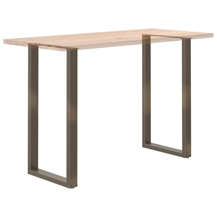 Gambe per tavolo da bar a forma di U 2 pz in acciaio naturale 60x(110-111) cm 4013251