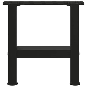 Gambe per Tavolino da Caffè Nere 2 pz 30x(30-31) cm Acciaio 4013252